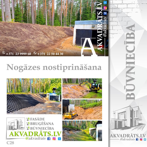 Nogāzes nostiprināšana un grunts stabilizācija