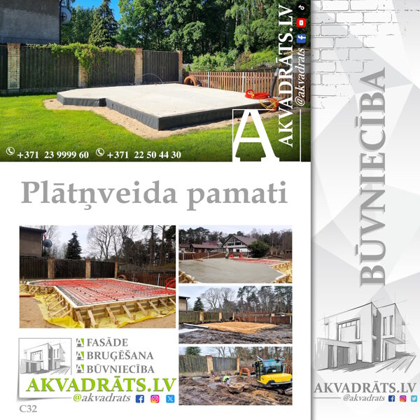 Pamatu plātne ar siltajām grīdām