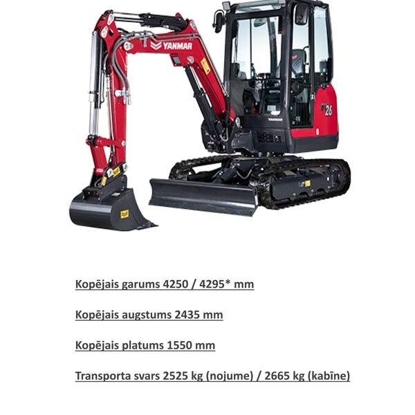MINI EKSKAVATORS  Yanmar SV26