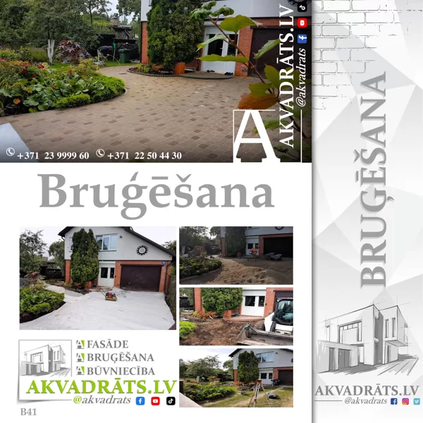 Bruģēšana pie privātmājas