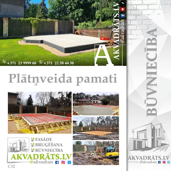 Pamatu plātne ar siltajām grīdām